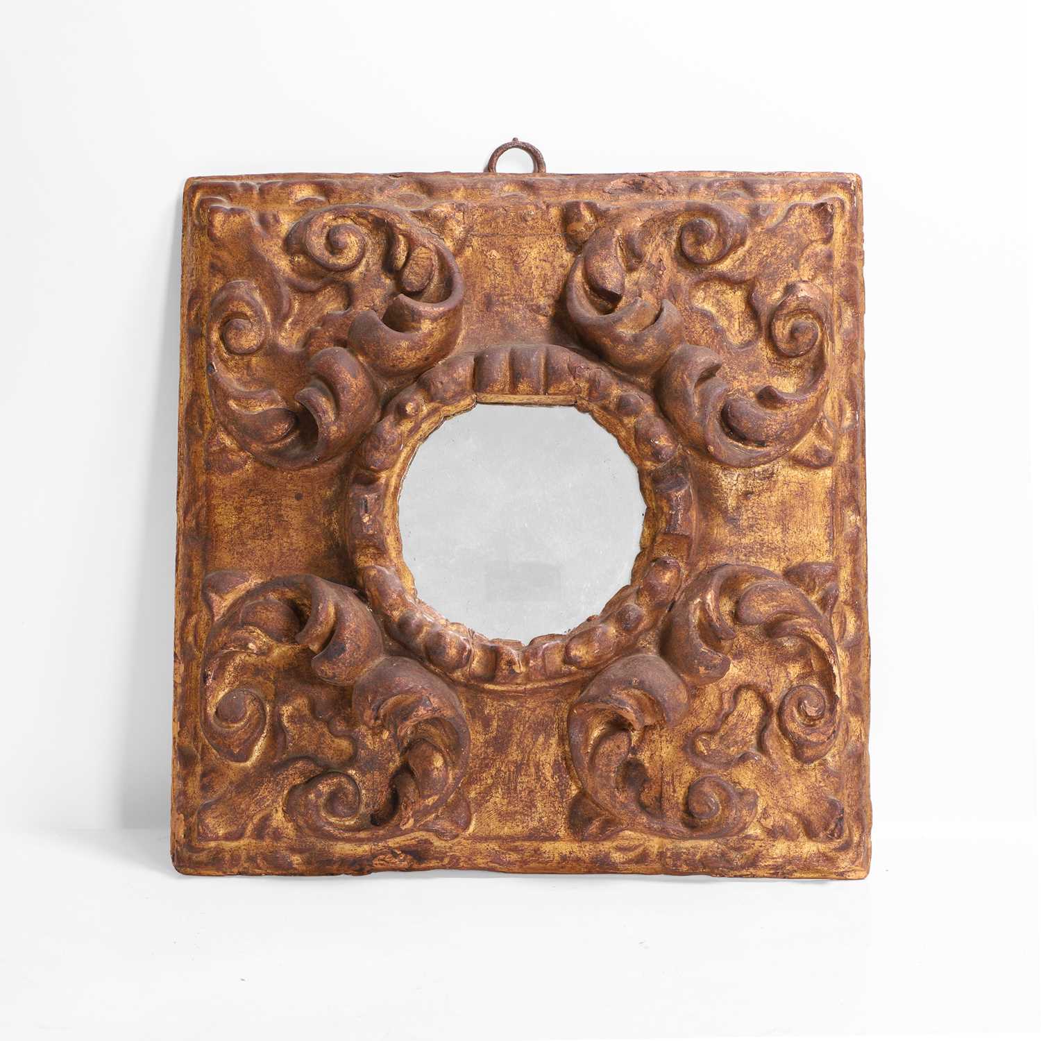 Lot 10 - A baroque carved and giltwood wall mirror