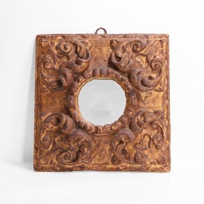 Lot 10 - A baroque carved and giltwood wall mirror