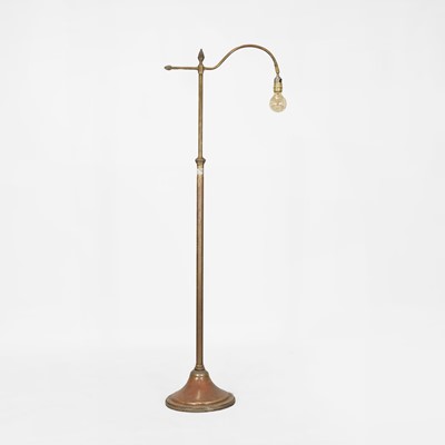 Lot 603 - A brass standard lamp