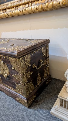 Lot 69 - An brass-mounted storage chest