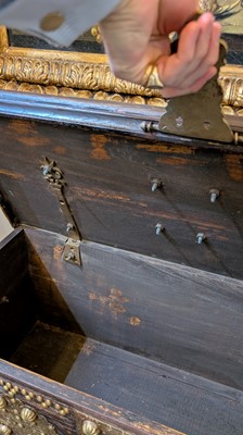 Lot 69 - An brass-mounted storage chest