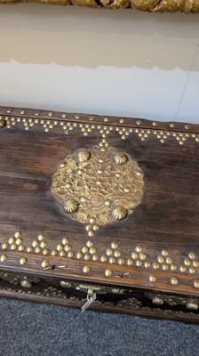 Lot 69 - An brass-mounted storage chest