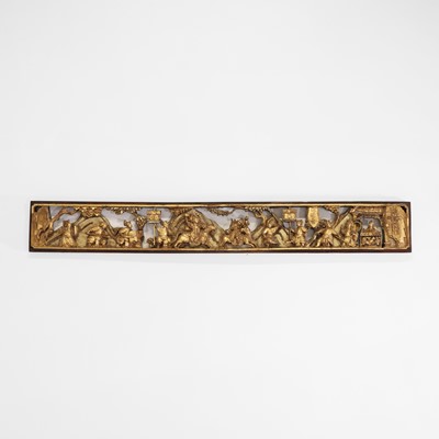 Lot 396 - A pierced and carved giltwood panel or furniture element