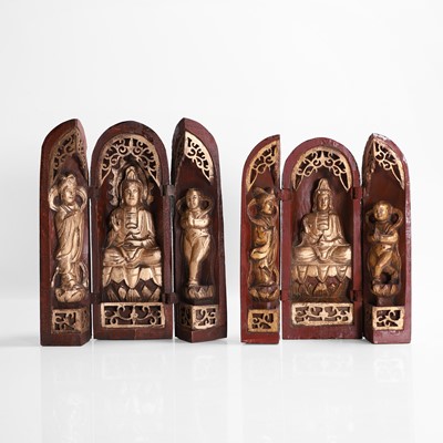 Lot 401 - Two portable shrines