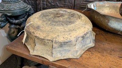 Lot 37 - A brass basin