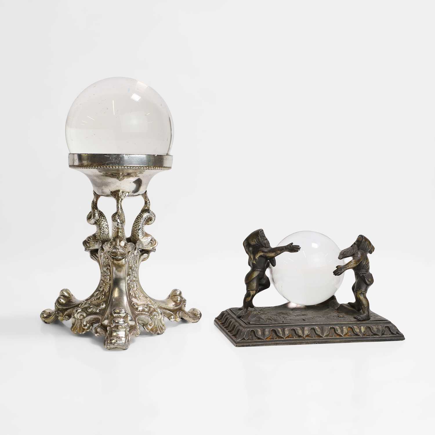 Lot 28 - Two crystal balls