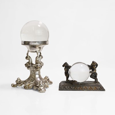 Lot 28 - Two crystal balls