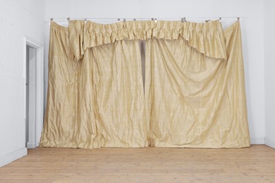 Lot 583A - A pair of silk curtains