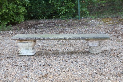 Lot 582 - A stone bench
