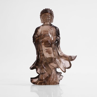 Lot 521 - A Chinese smoky quartz figure