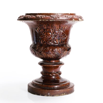 Lot 28 - A glazed ceramic urn