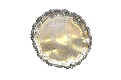 Lot 62 - A Victorian silver salver
