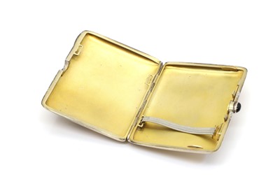 Lot 4 - A German silver and enamelled cigarette case