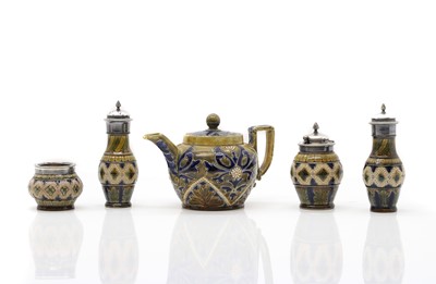 Lot 71 - A Doulton Lambeth stoneware teapot