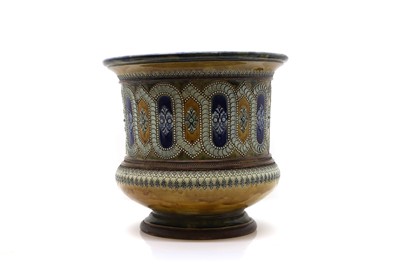 Lot 136 - A large Doulton Lambeth stoneware jardiniere
