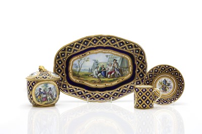 Lot 94 - A Sevres porcelain part cabaret service