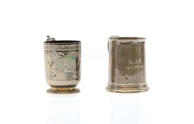 Lot 52 - Two silver christening mugs