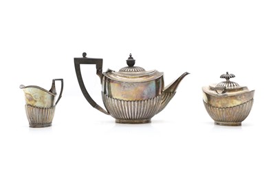Lot 56 - A composed silver bachelor's tea service