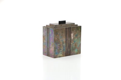 Lot 7 - An Art Deco silver tea caddy