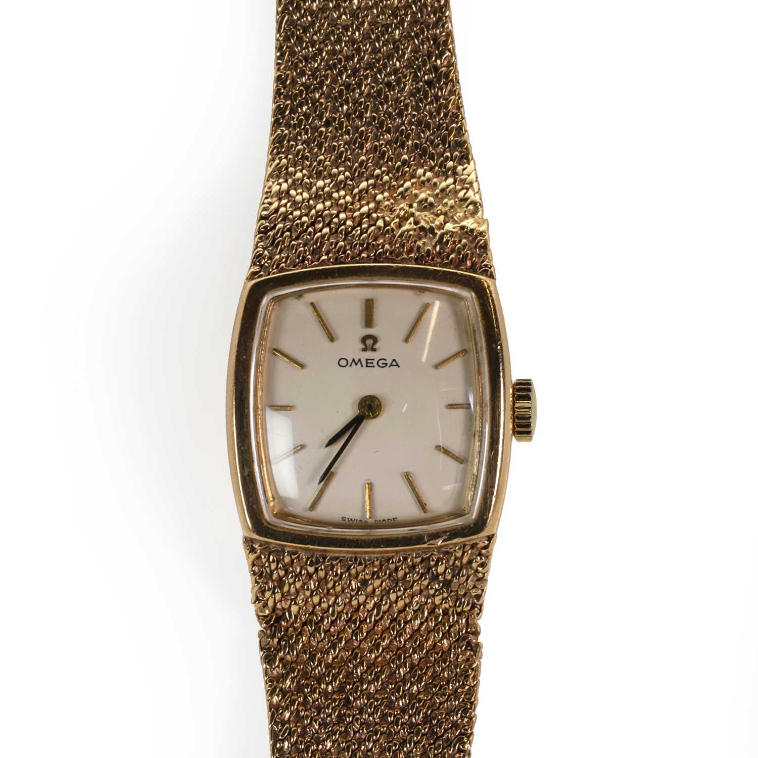 Lot 35 - A ladies' 9ct gold Omega automatic bracelet watch