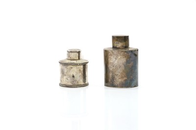 Lot 94 - Two silver tea caddies