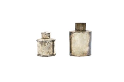 Lot 94 - Two silver tea caddies