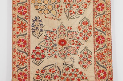 Lot 96 - A Nurata silk embroidered suzani
