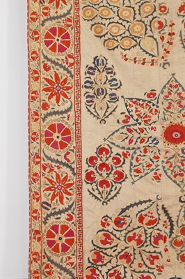 Lot 96 - A Nurata silk embroidered suzani