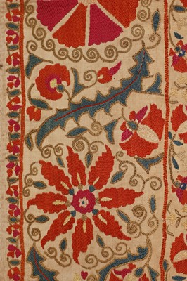 Lot 96 - A Nurata silk embroidered suzani