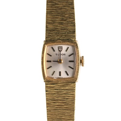 Lot 1505 - A ladies' gilt metal Tudor mechanical bracelet watch