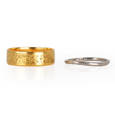 Lot 284 - Two wedding rings