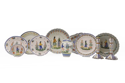 Lot 145 - A collection of Quimper French pottery