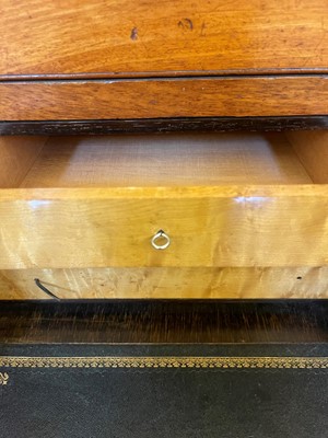 Lot 74 - A Victorian teak and brass secretaire campaign chest
