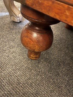 Lot 74 - A Victorian teak and brass secretaire campaign chest