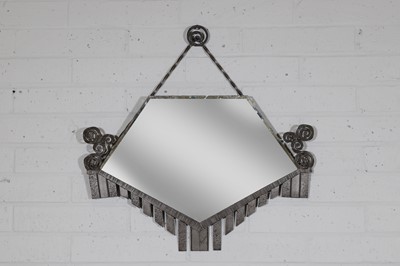 Lot 138 - A French fer forgé wall mirror