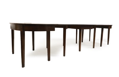 Lot 381 - A George III mahogany D-end dining table