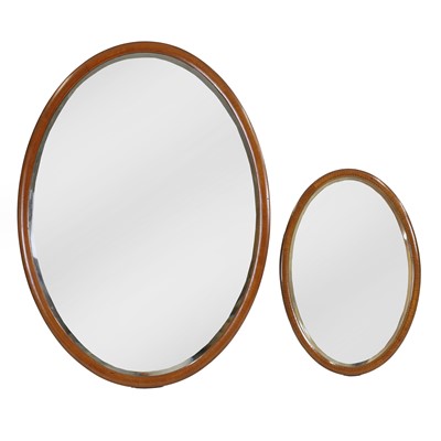Lot 431 - A graduated pair of wood mirrors