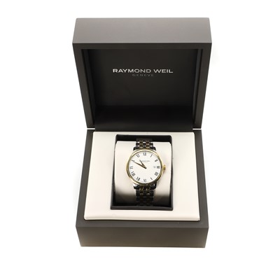 Lot 36 - A stainless steel Raymond Weil quartz bracelet watch