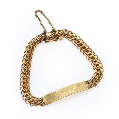 Lot 440 - A fancy link identity bracelet