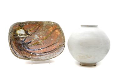 Lot 78 - An A J Campbell stoneware platter
