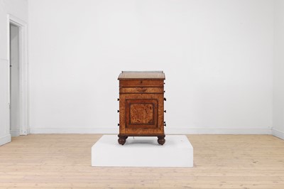 Lot 119 - A Victorian pollard oak davenport in the manner of Gillows