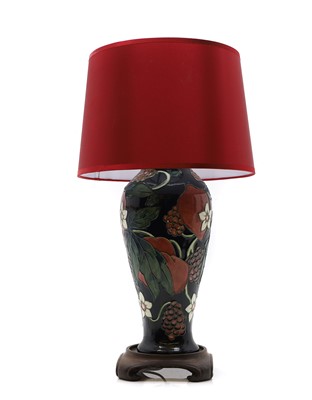 Lot 382 - A Moorcroft pottery table lamp