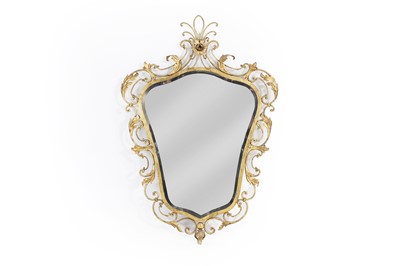 Lot 513 - A gilt wall mirror