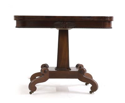 Lot 636 - A Victorian mahogany fold over card table