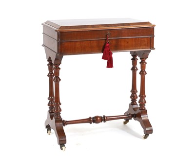 Lot 651 - A Victorian mahogany work table