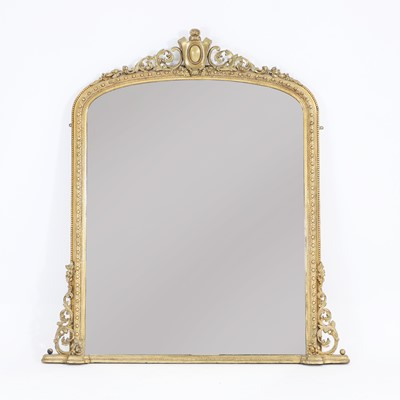 Lot 464 - A gilt framed overmantel mirror