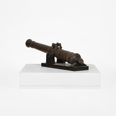 Lot 131 - A bronze signal cannon