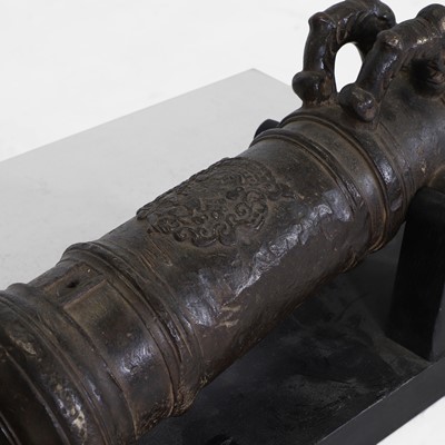 Lot 131 - A bronze signal cannon