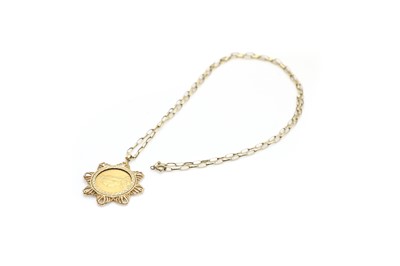 Lot 65 - A Victorian gold sovereign pendant