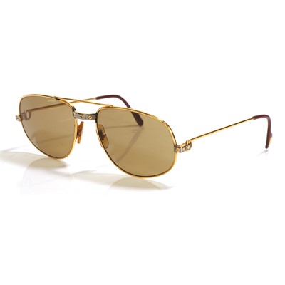 Lot 1524 - A pair of vintage Cartier sunglasses